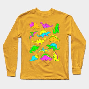 Neon Dinosaurs Long Sleeve T-Shirt